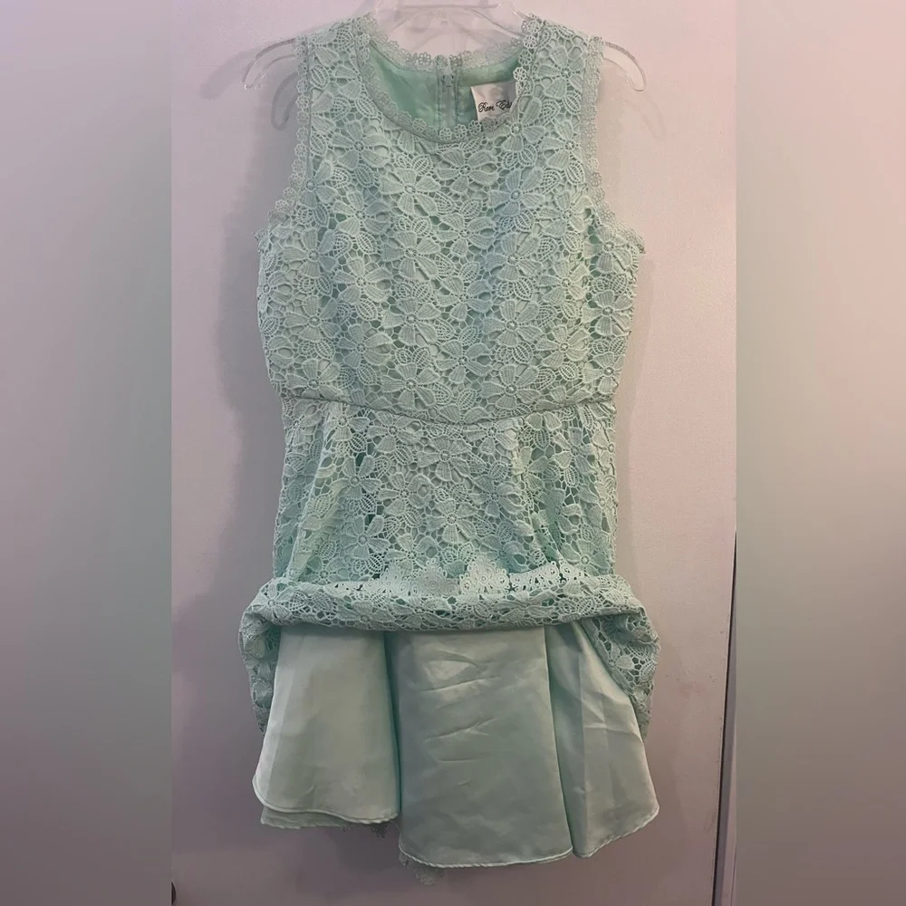 Girls LIME Green Dress 👗 - Size 16 - Picture 3 of 10